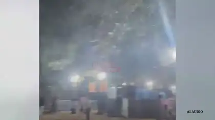 Chaos at Garba Event Near Ahmedabad’s Shilaj, Security Guards Seen Chasing Revellers with Sticks
