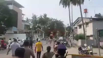 Elephant Loses Control During Karnataka Dussehra Procession, 650-Kg Silver Howdah Falls on Car
