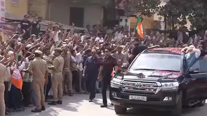 PM Modi Holds 7 Km Roadshow in Varanasi, to Inaugurate ₹100 Crore Textile Unit