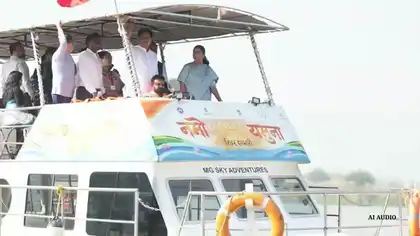 Delhi CM Rekha Gupta Launches Trial Run of Namo Yamuna Cruise Safari