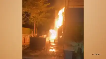 Fire Breaks Out at Urban Chowk in Ahmedabad Near Rajpath Road
